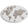 LIBEROSHOPPING Orologio da parete 70x45 cm PLANISFERO in legno laminato BRC