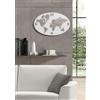LIBEROSHOPPING Orologio da parete 70x45 cm PLANISFERO in legno laminato RSN