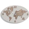 LIBEROSHOPPING Orologio da parete 70x45 cm PLANISFERO in legno laminato TTE