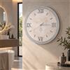 LIBEROSHOPPING Orologio da parete D 57 cm - Moderno con Effetto Marmo Bianco