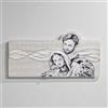 LIBEROSHOPPING Quadro 59x119 cm Sacra Famiglia legno laminato figura stampata Argento