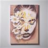LIBEROSHOPPING Quadro 60x90 cm moderno su tela verticale tema donna e fiori