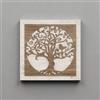 LIBEROSHOPPING Quadro in legno 60x60 cm Albero figura intagliata su base tessuto
