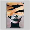 LIBEROSHOPPING Quadro in vetro temperato 60x100 cm moderno - Donna misteriosa