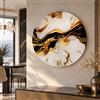 LIBEROSHOPPING Orologio da parete in vetro temperato stampa effetto marmo oro D60 cm - BRYT