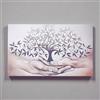 LIBEROSHOPPING Quadro moderno in tela 65x125 cm tema Albero Della Vita con dettagli in argento