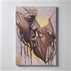 LIBEROSHOPPING Quadro moderno verticale su tela 60x90 cm con rappresentazione bacio astratto