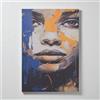 LIBEROSHOPPING Quadro moderno verticale su tela 60x90 cm con ritratto di donna colorato