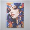 LIBEROSHOPPING Quadro moderno verticale su tela 60x90 cm ritratto donna blu