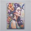 LIBEROSHOPPING Quadro moderno verticale su tela 60x90 cm ritratto donna e natura