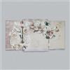 LIBEROSHOPPING Quadro stampa su tela a TRIS 70x140 cm telaio in legno con disegno floreale Bianco