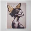 LIBEROSHOPPING Quadro su tela 60x90 cm donna farfalla moderno verticale