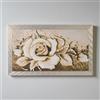 LIBEROSHOPPING Quadro su tela moderno 72X132 cm tema Floreale con cornice in legno decorata