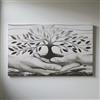 LIBEROSHOPPING Quadro tela moderno 80x160 cm Albero Della Vita con dettagli in argento