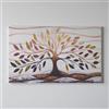 LIBEROSHOPPING Quadro tela moderno 80x160 cm Albero Della Vita con dettagli in argento e oro