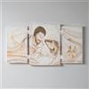 LIBEROSHOPPING Quadro TRIS moderno su tela 65x146 cm telaio in legno tema Sacra Famiglia