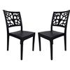LIBEROSHOPPING Sedia da bar cucina in polipropilene impilabile TETI Antracite Set 2