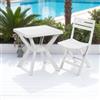 LIBEROSHOPPING Sedia pieghevole da giardino LOMIREN Bianca in plastica resistente