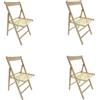 LIBEROSHOPPING sedia richiudibile in legno di faggio naturale set 4