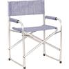 LIBEROSHOPPING Sedia richiudibile per esterni in alluminio regista mare in textilene Blu Denim