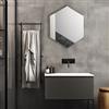 LIBEROSHOPPING Specchio 70x80 cm decori foglia argento e marmo laminato nero - CHARLIE