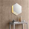 LIBEROSHOPPING Specchio 70x80 cm decori foglia oro e marmo laminato avorio - CHARLIE