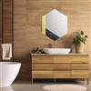 LIBEROSHOPPING Specchio 70x80 cm decori foglia oro e marmo laminato nero - CHARLIE