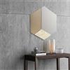 LIBEROSHOPPING Specchio moderno 70x80 cm effetto marmo avorio e vetro bronzo - JACOB