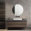 LIBEROSHOPPING Specchio moderno 80 cm con decori foglia argento e effetto marmo nero - KEVIN