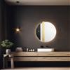 LIBEROSHOPPING Specchio moderno 80 cm con decori foglia oro e effetto marmo nero - KEVIN