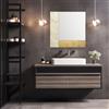 LIBEROSHOPPING Specchio moderno quadrato 80 cm effetto marmo avorio e foglia oro - KEIRA