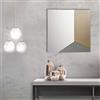 LIBEROSHOPPING Specchio quadrato moderno 80x80 cm con vetro fumè e bronzo - GEORGE
