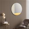 LIBEROSHOPPING Specchio rotondo 80 cm marmo laminato avorio e foglia oro - THOMAS
