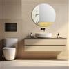 LIBEROSHOPPING Specchio rotondo 80 cm marmo laminato bianco e foglia oro - THOMAS