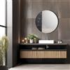 LIBEROSHOPPING Specchio rotondo 80 cm marmo laminato nero e foglia argento - THOMAS