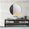 LIBEROSHOPPING Specchio rotondo 80 cm marmo laminato nero e foglia oro - THOMAS