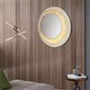 LIBEROSHOPPING Specchio rotondo 80x80 cm in marmo laminato Avorio foglia oro - DAVID