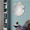 LIBEROSHOPPING Specchio rotondo 80x80 cm in marmo laminato Bianco foglia argento - DAVID