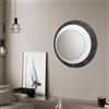 LIBEROSHOPPING Specchio rotondo 80x80 cm in marmo laminato nero foglia argento - DAVID