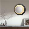 LIBEROSHOPPING Specchio rotondo 80x80 cm in marmo laminato nero foglia oro - DAVID