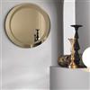 Capodarte Specchio tondo con decorazione sabbiata D90 cm LEVI Bronzo