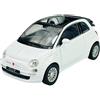 Generisch Welly 43612 - Modellino di auto compatibile con Fiat 500C Cabrio bianco dal 2009 circa 1/34-1/39 in metallo