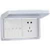 Rachlicy Copertura per presa a muro, copertura per interruttore anti-shock elettrico con pulsante di apertura nascosto, scatola elettrica impermeabile adesiva sicura per bambini per bagno, casa, esterno