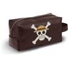 One Piece Skull-Borsa da Toilette da Viaggio Brick PLUS, Marrone, 27 x 13 cm