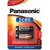 Panasonic Batteria cilindrica al litio Panasonic 2CR5, di lunga durata, ideale per rilevatori di fumo, apparecchiature fotografiche e video, 6 V, confezione da 1