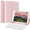 KTGGHG Custodia per iPad 9/8/7ª generazione con tastiera magnetica wireless Bluetooth e portapenne da 10,2 pollici (2021/2020/2019) (rosa)