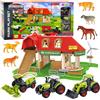Lean Toys Set fienile Fattoria Trattori Figure Animali 42 El.