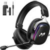 MANKIW Cuffie da gioco wireless MANKIW per PS5, PS4, PC, Switch, con audio 7.1