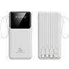 IFNI Batteria esterna da 20.000 mAh con 1 cavo USB-C integrato. Power bank sottile con 3 porte