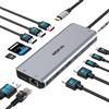 Mokin Stazione dock per laptop MOKiN, adattatore multipresa USB-C per MacBook, supporta due monitor
